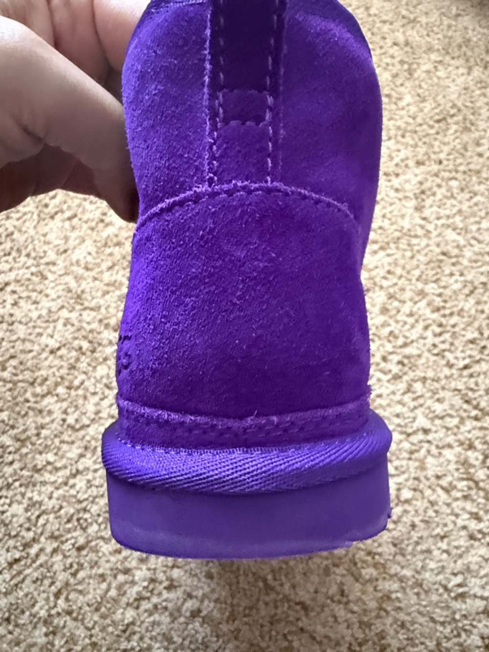 UGG Kids Purple Shearling Lace-Up Boot - Picture 9 of 10